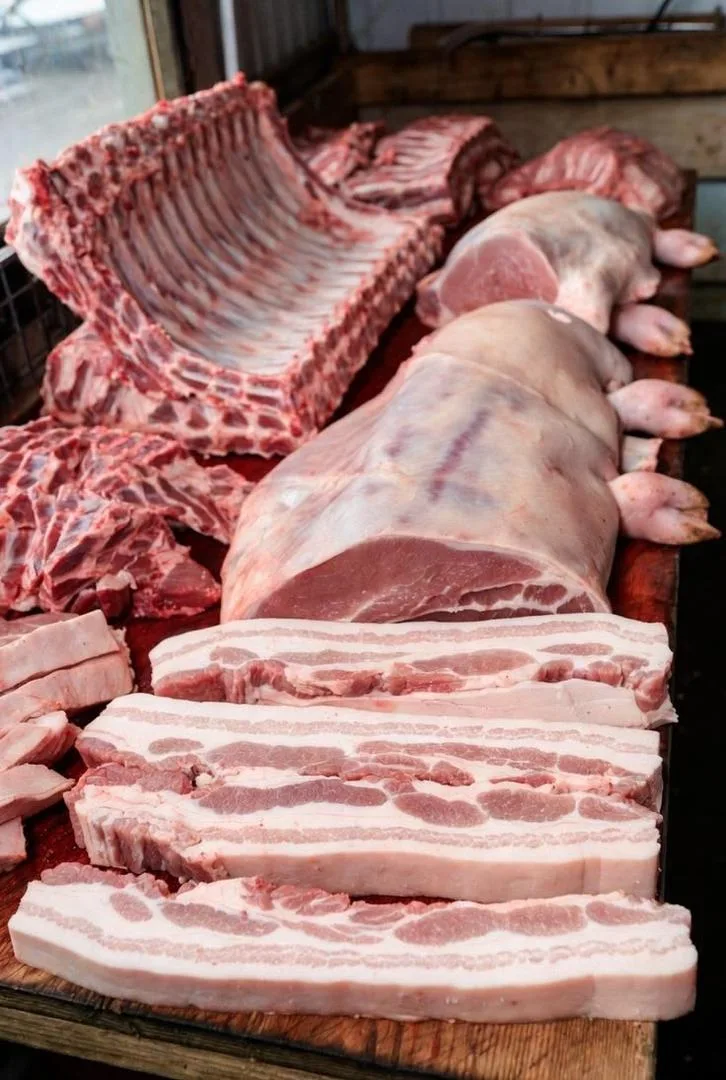 Fresh pork cuts from the Ecomatt butchery