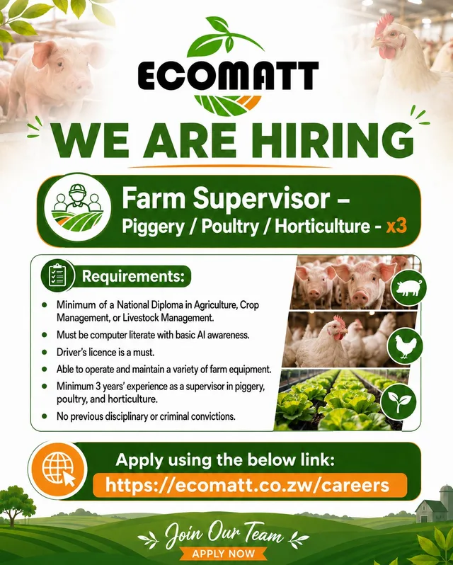 We are hiring: Farm Supervisor